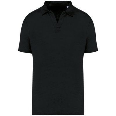 Polo 100% lino hombre Black L