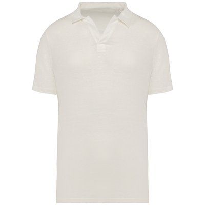 Polo 100% lino hombre Ivory M