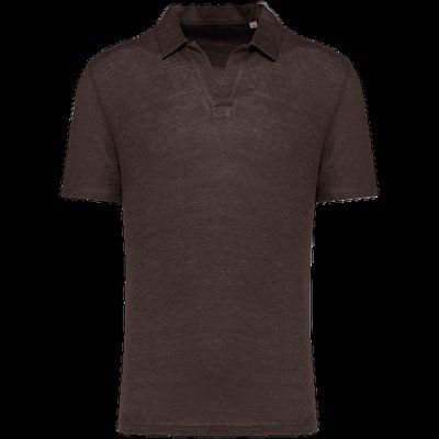 Polo 100% lino hombre Stone Grey L