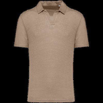 Polo 100% lino hombre Wet Sand L