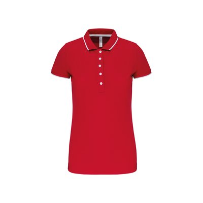 Polo 5 botones mujer Red / White / Navy L