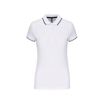 Polo 5 botones mujer White / Navy / White L