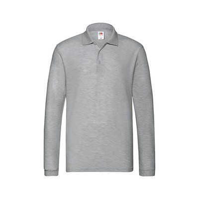 Polo Adulto Manga Larga 180g/m2 Gris XL