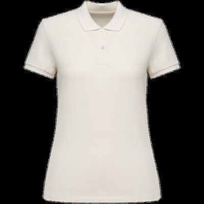 Polo ajustado de chica de algodón orgánico Ivory M