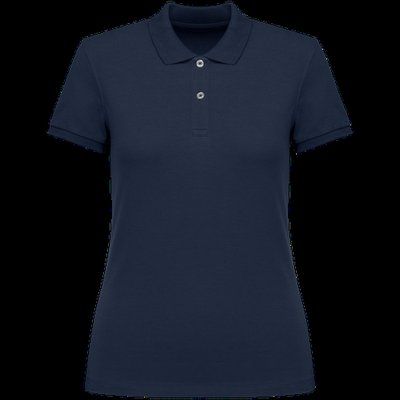 Polo ajustado de chica de algodón orgánico Navy Blue XS