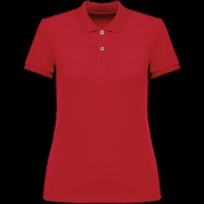 Polo ajustado de chica de algodón orgánico Poppy Red M