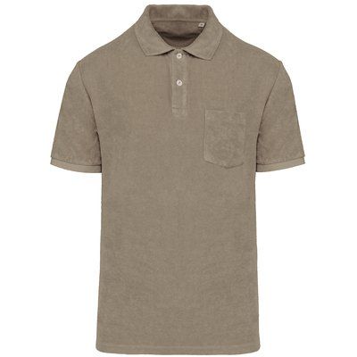 Polo ajustado eco hombre Cream Coffee L