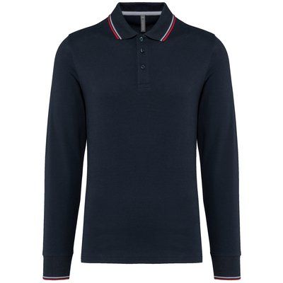 Polo ajustado manga larga hombre Navy / Red / White M