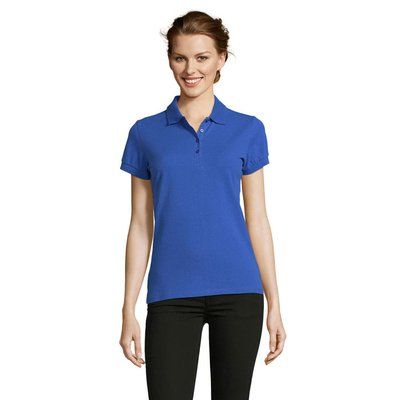 Polo Ajustado Mujer 210g Algodón Azul Royal S