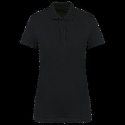 Polo de algodón de manga corta de chica Black XS