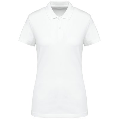 Polo de algodón de manga corta de chica Blanco XS