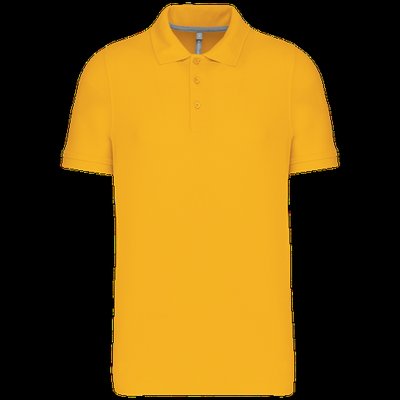 Polo de algodón manga corta para hombre Amarillo L