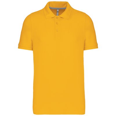 Polo de algodón manga corta para hombre Amarillo S