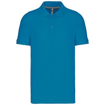 Polo de algodón manga corta para hombre Azul 3XL