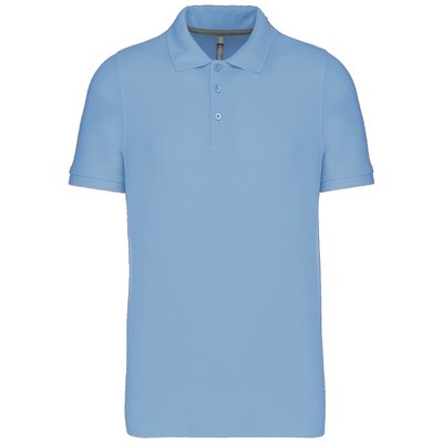 Polo de algodón manga corta para hombre Azul 3XL