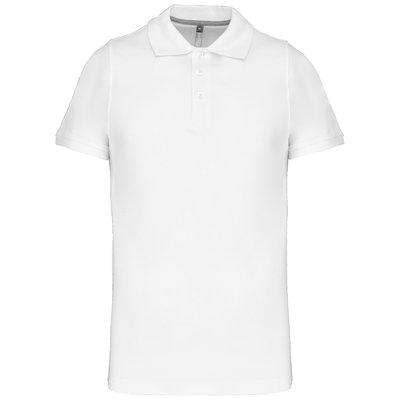 Polo de algodón manga corta para hombre Blanco 4XL