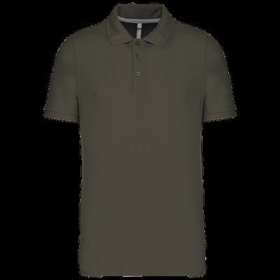 Polo de algodón manga corta para hombre Dark Khaki M