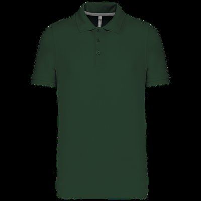 Polo de algodón manga corta para hombre Forest Green S