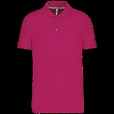 Polo de algodón manga corta para hombre Fuchsia XL