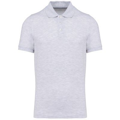 Polo de algodón manga corta para hombre Gris M