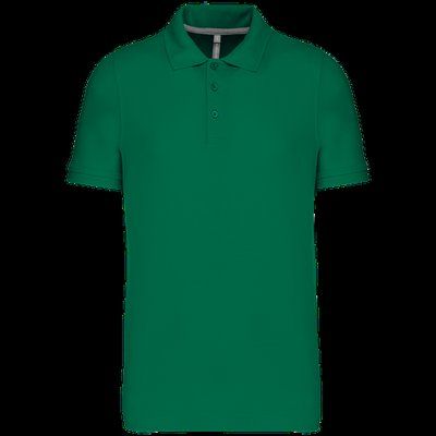 Polo de algodón manga corta para hombre Kelly Green XL