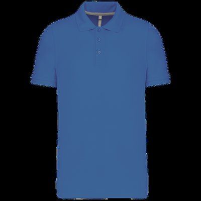 Polo de algodón manga corta para hombre Light Royal Blue 3XL