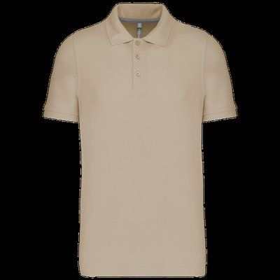 Polo de algodón manga corta para hombre Light Sand 4XL