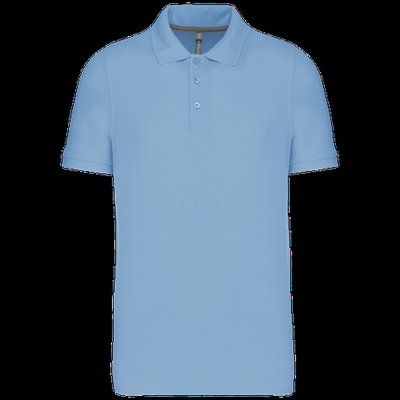 Polo de algodón manga corta para hombre Sky Blue 4XL