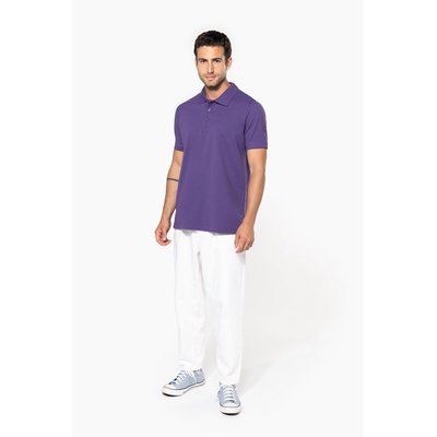 Polo de algodón manga corta para hombre