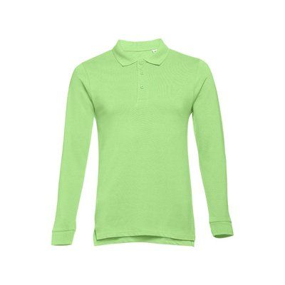 Polo Algodón Manga Larga Unisex Verde Claro XL