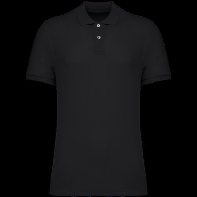 Polo algodón orgánico para hombre Black S