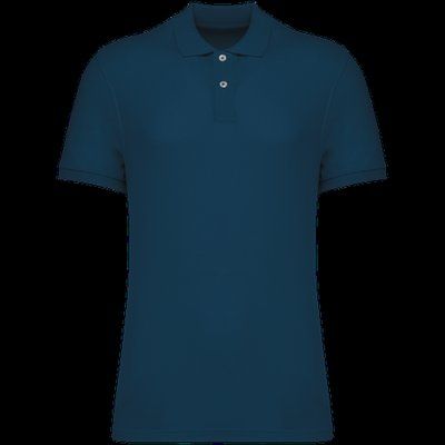 Polo algodón orgánico para hombre Peacock Blue S