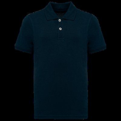 Polo algodón orgánico infantil Navy 8/10 ans