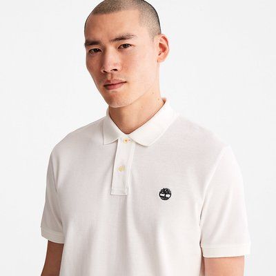 Polo de algodón orgánico White 3XL