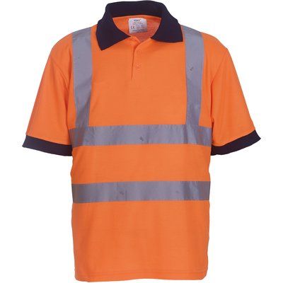 Polo alta visibilidad manga corta Hi Vis Orange M