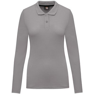 Polo Antibacteriano Mujer Manga Larga Alloy Grey S