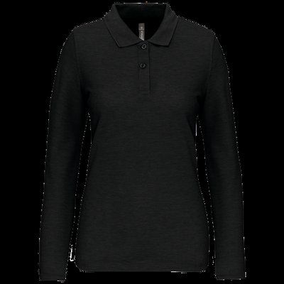 Polo Antibacteriano Mujer Manga Larga Black XS