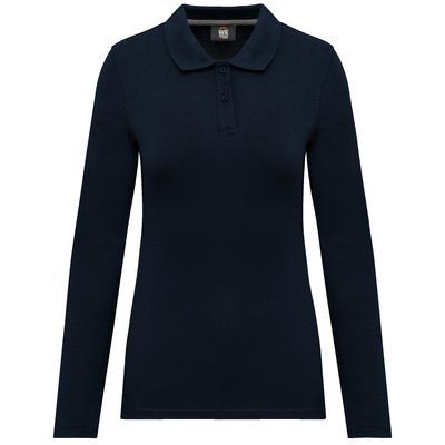 Polo Antibacteriano Mujer Manga Larga Navy L