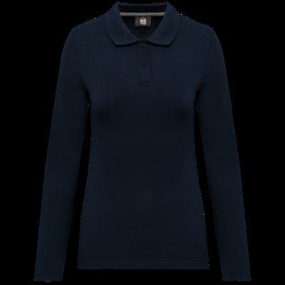 Polo Antibacteriano Mujer Manga Larga Navy XL