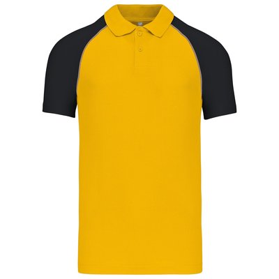 Polo baseball manga corta Amarillo 3XL