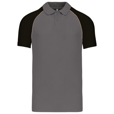 Polo baseball manga corta Gris 3XL