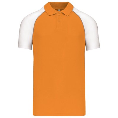 Polo baseball manga corta Naranja XXL