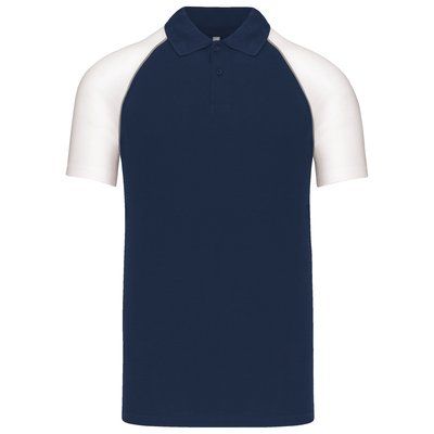 Polo baseball manga corta Navy / White M