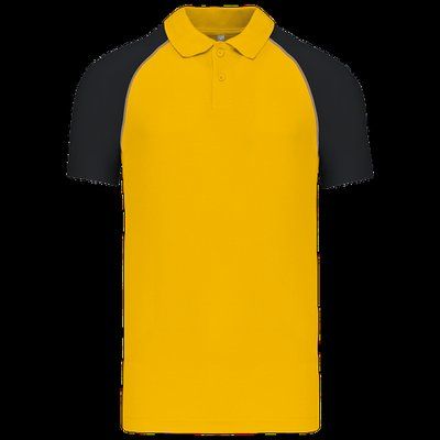 Polo baseball manga corta Yellow / Black M