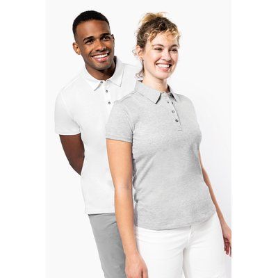 Polo básico de manga corta para mujer