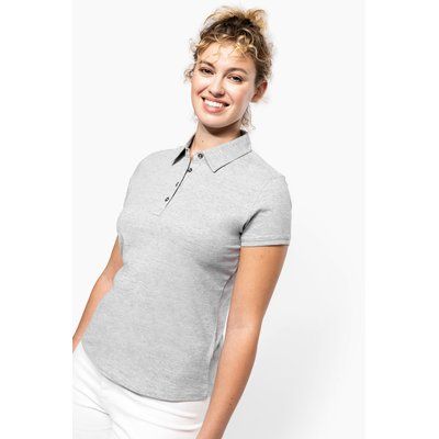 Polo básico de manga corta para mujer