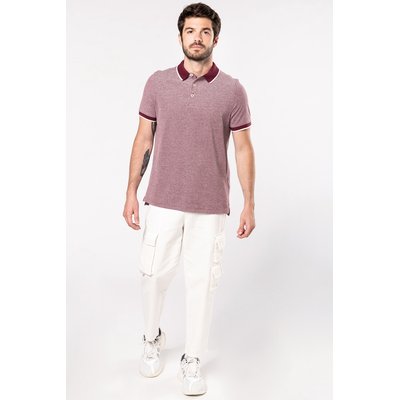 Polo bicolor hombre 100% algodón