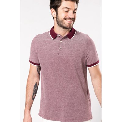 Polo bicolor hombre 100% algodón