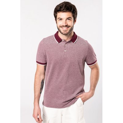 Polo bicolor hombre 100% algodón