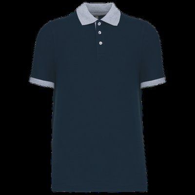 Polo bicolor hombre Navy / Oxford Grey 4XL